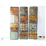 Lot of 3 Metal Wall Art Dï¿½cor 36"x 9"