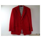 Vintage Jos A Bank Mens Cardinal Red Felt Blazer
