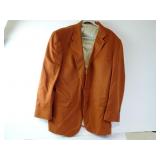Vintage BACHRACH Mens Burnt Orange Blazer - 35"