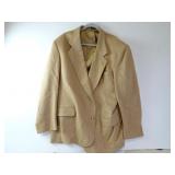 Vintage BACHRACH Mens Tan Blazer - 32" Bottom to