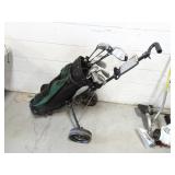 Lot of Misc Newer Golf Clubs in Caddy Cart