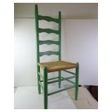 Antique Straw Seat Old Country Style Chair