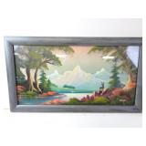 Acrylic Landscape Painting by Wilson in Frame 26"