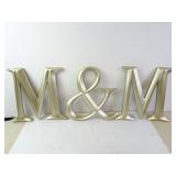 Set of "M&M" Decorative 12" Letters