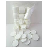Lot of Overstock Plastic Blank Ointment Jars with