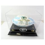 Green Bay Packers Signed Football in Custom Case