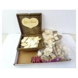Wedding "Sign A Heart" Box with Wooden Craft