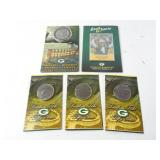 Lot of Green Bay Packers Commemorative Coins &