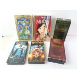 Lot of VHS Movies - LOTR Harry Potter Mulan Peter