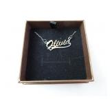 Sterling Silver "Olivia" Name Chain in Box