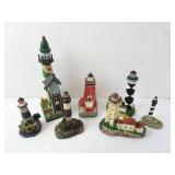 Lot of Decorative Lighthouse home Dï¿½cor Figurines