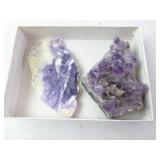 Lot of 2 Purple Mineral Specimens - Amethyst