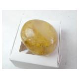 Yellow Hematoid Quartz Polished Palm Stone