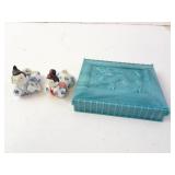 Pair of Ceramic Oriental Figurines & Plastic