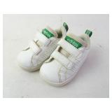 Adidas White/Green Sneaker Size 4K Baby/Toddler