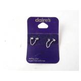 Sterling Silver Claires Chain Stud Earrings with