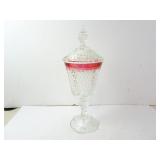 Vintage Indiana Glass Ruby Flash Diamond Point