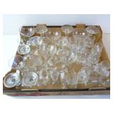 Lot of Vintage Cordial & Champagne Clear Glasses