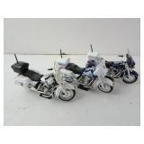 Lot of 3 Model Police Motorcycles - NYPD Alabama