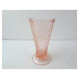 Vintage Arcoroc Rosaline Pink Swirl Tumbler Glass