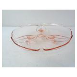 10' Vintage Lancaster Glass Pink Depression Three