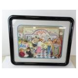 Rock n Roll Cafï¿½ Framed Picture 22x18'