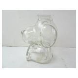 Vintage Snoopy Peanuts Clear Glass Coin Bank