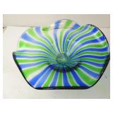 Vintage Radiant Stripe Green/Blue Fazzoleto Art