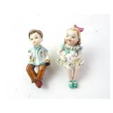 Pair of Vintage Occupied Japan Shelf Sitter