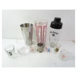 Lot of Branded Barware - Shakers & Shot Glasses