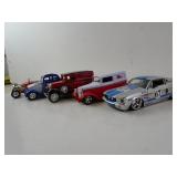 Five 1:24 Die Cast Cars