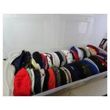 Rubbermaid Bin full of New and Used Hats
