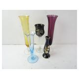 Lot of Vintage Glass Bud Vases