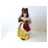 Belle Maroon/Gold Dress Disney Brass Key Keepsake