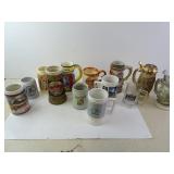 Lot of 13 Assorted Beer Steins