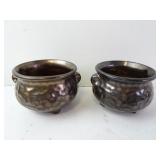 Lot of 2 Vintage McCoy Pottery Bronze Luster