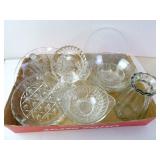 Lot of Misc. Vintage Clear Glass Items