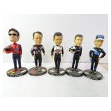 Five Nascar Bobble Dobbles Bobble Heads
