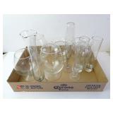 Lot of Clear Glass Vases - Bud & Goblet Vases