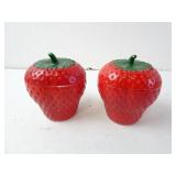 Lot of 2 Vintage Hazel-Atlas Strawberry Shaped