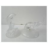 Lot of 2 Cristal D'Arques Crystal Glass Animal