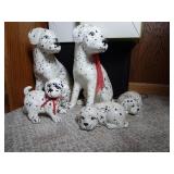 Lot of 5 Ceramic Vintage Dalmatian Figures