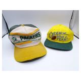 Lot of 2 Vintage Green Bay Packers Hats