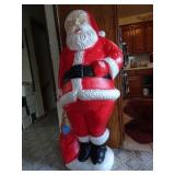 Vintage 5ft General Foam Blow Mold Lighted Santa