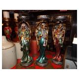 Lot of 3 17' Angel Candle Stands