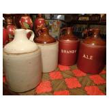 Lot of 4 Antique Crock Jugs