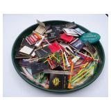 Metal Tray with Vintage Barware Items & Related