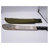 Vintage Bolo Hand Forged Machete in Sheath 14.5'