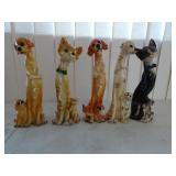 Lot of 5 Decorative Pet Statues
