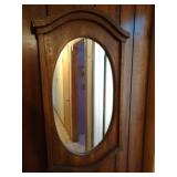 Wood Frame Old Country Style Wall Mirror 33'
